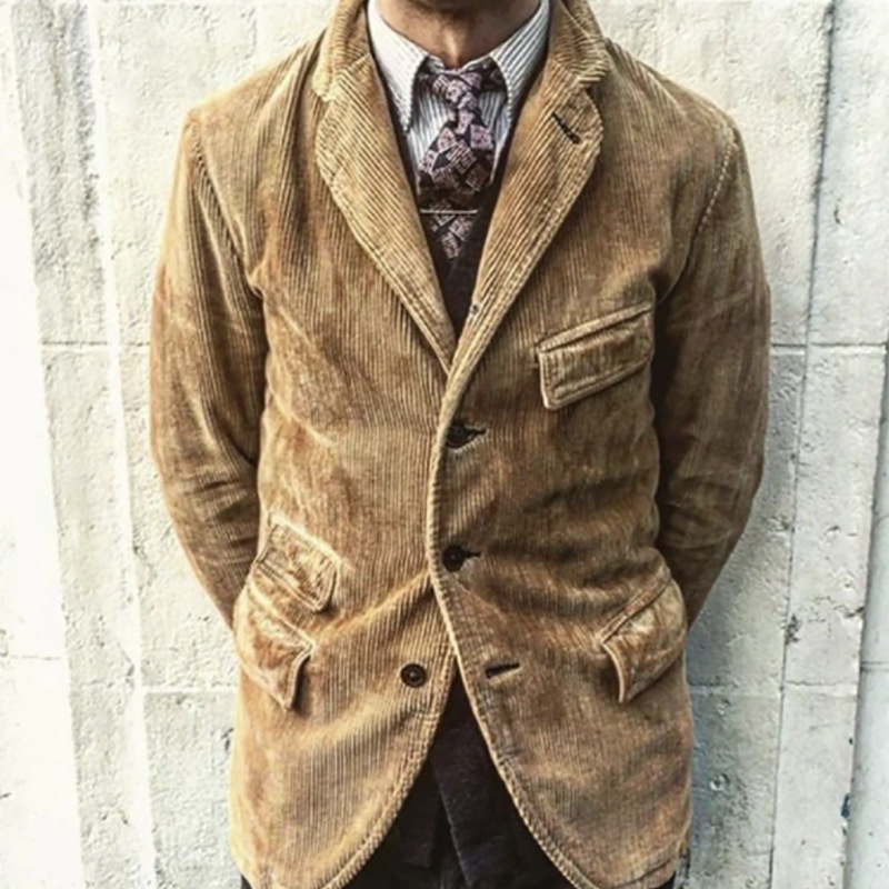2022 New men's casual fashion solid color open lining coat jacket