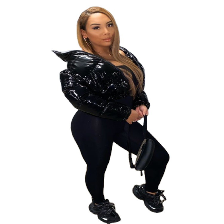 2022 New bright bread suit down cotton padded jacket for lady