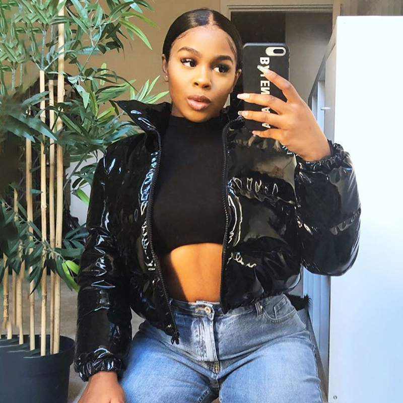 2022 New bright bread suit down cotton padded jacket for lady