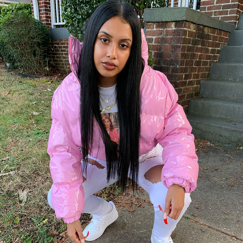 2022 New bright bread suit down cotton padded jacket for lady