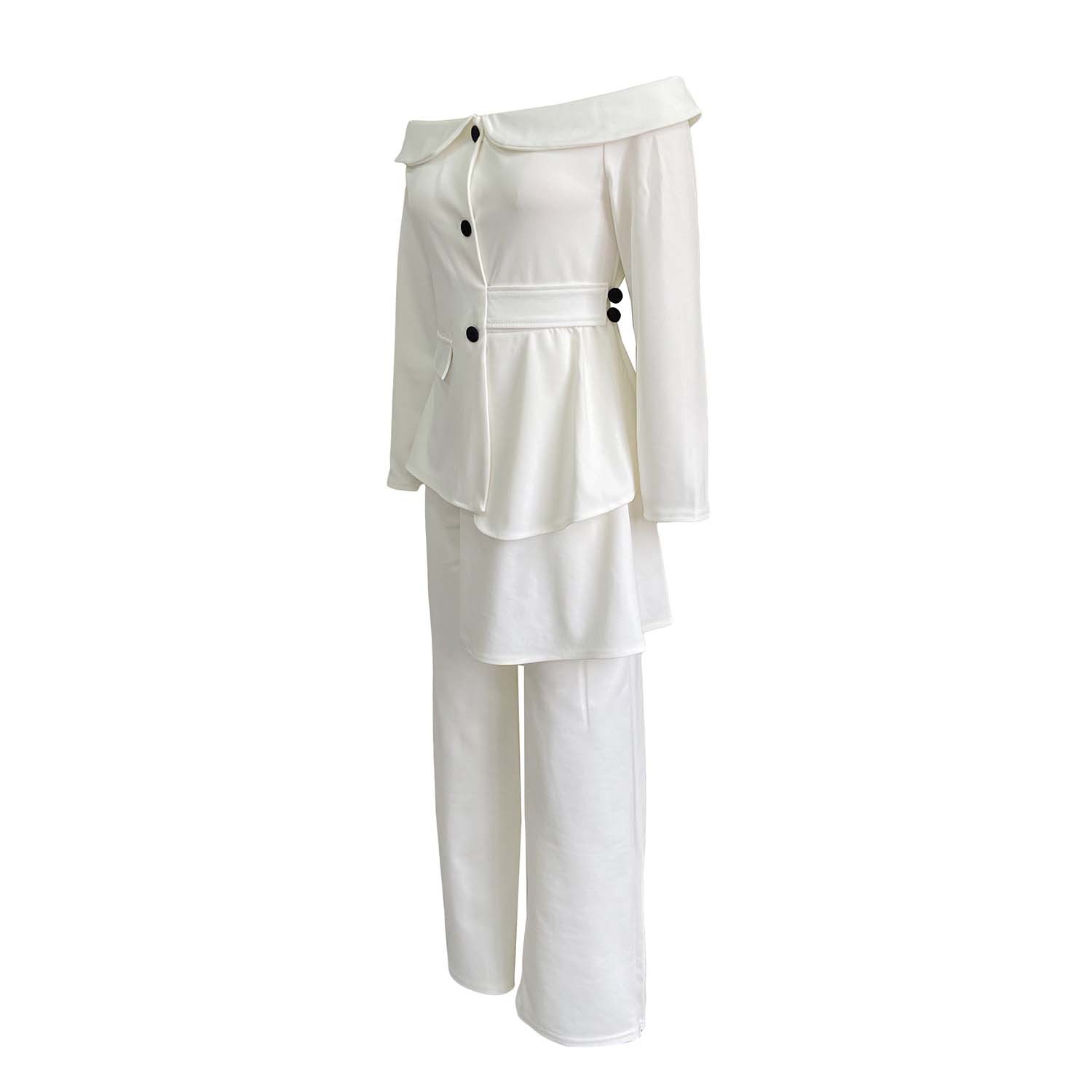 New European and American women's fashion temperament commuter suit pants set African two-piece set suit clothes