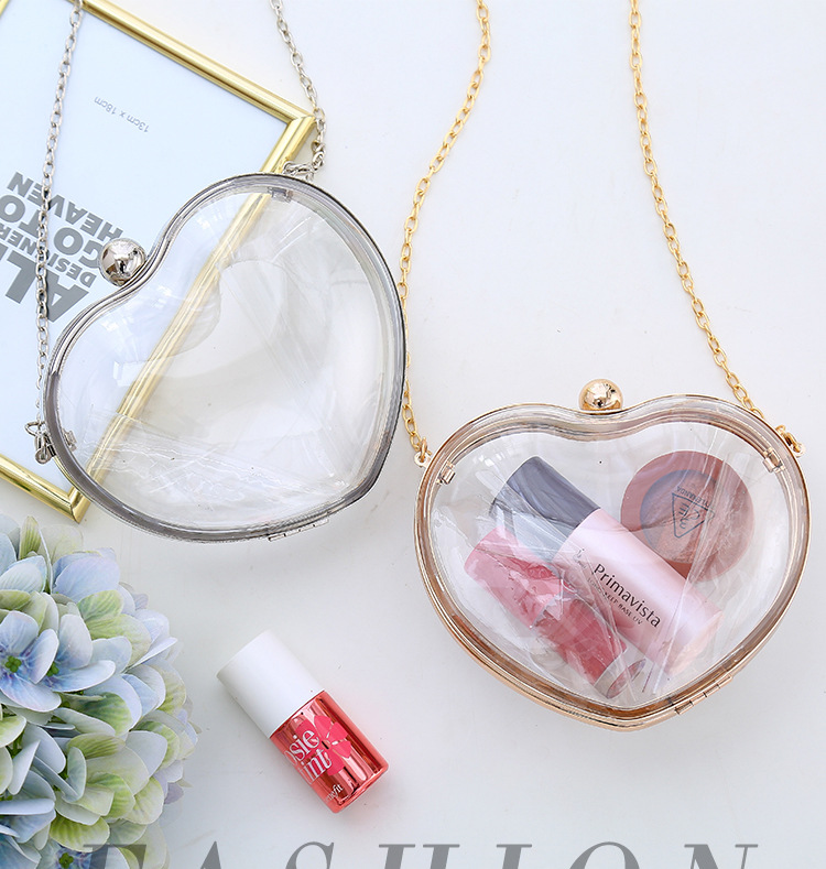 2022 New European and American acrylic Bag Mini love hand bag transparent Dinner Bag clutch bag