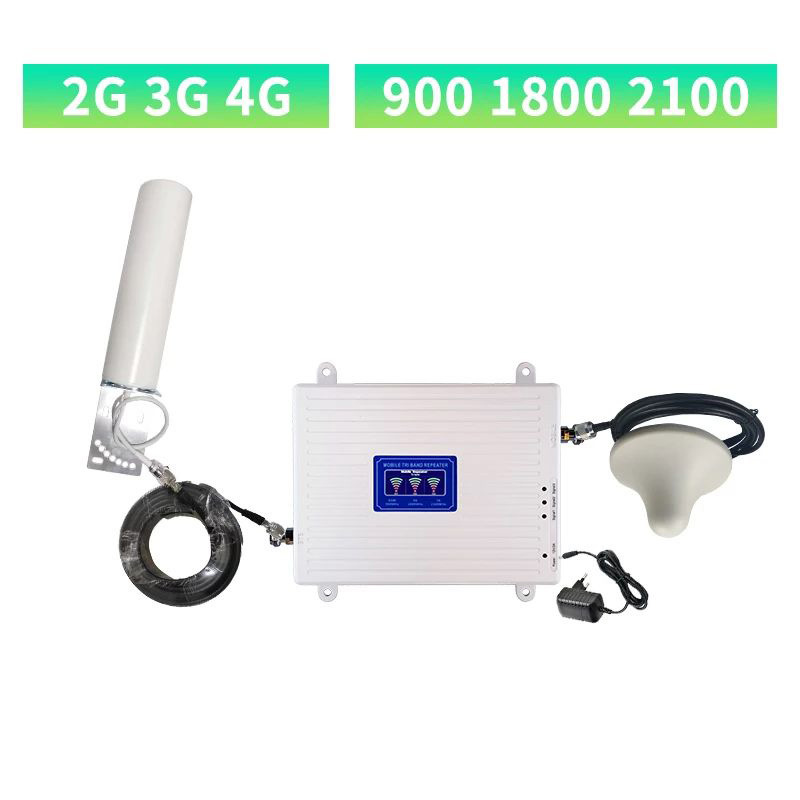 2g3g4g Tri band mobile phone signal amplifier extender cellphone signal enhancement receiving repeater