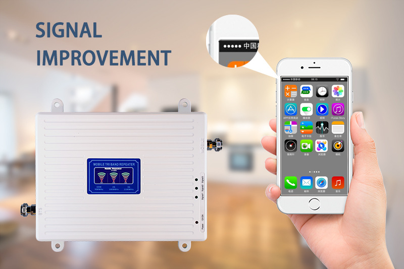 2g3g4g Tri band mobile phone signal amplifier extender cellphone signal enhancement receiving repeater