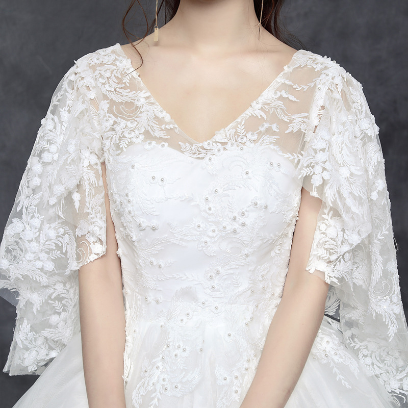 2022 Autumn and winter large size women's wedding dress fat lady appears bride dress