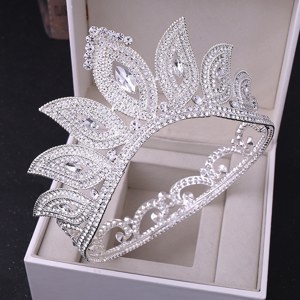 Wedding headwear birthday hair accessories magic eye Baroque diamond inlaid bride's round crown hair accessories