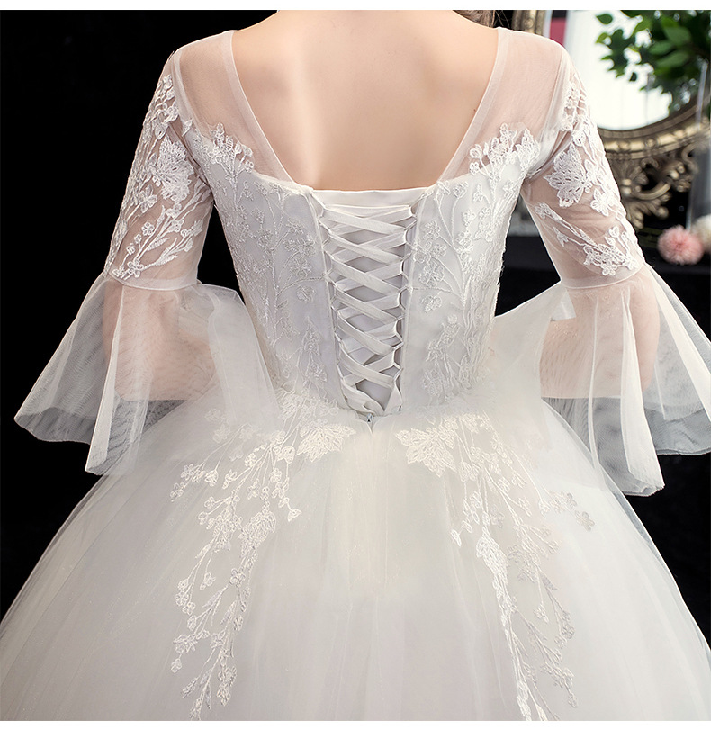 Light wedding dress 2022 new bride wedding dress Princess xianthin Sen French super fairy pengpeng skirt wholesale price