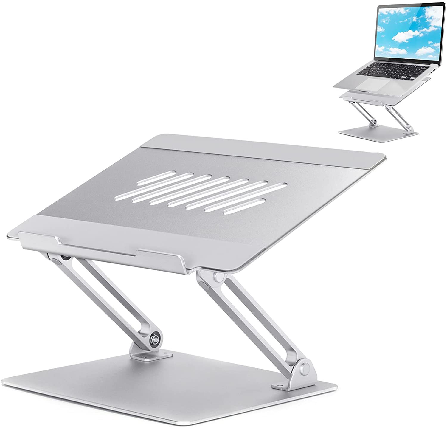 New Laptop Stand Aluminum Alloy Portable Lifting Base Folding Adjustable Cooling Desktop Bracket