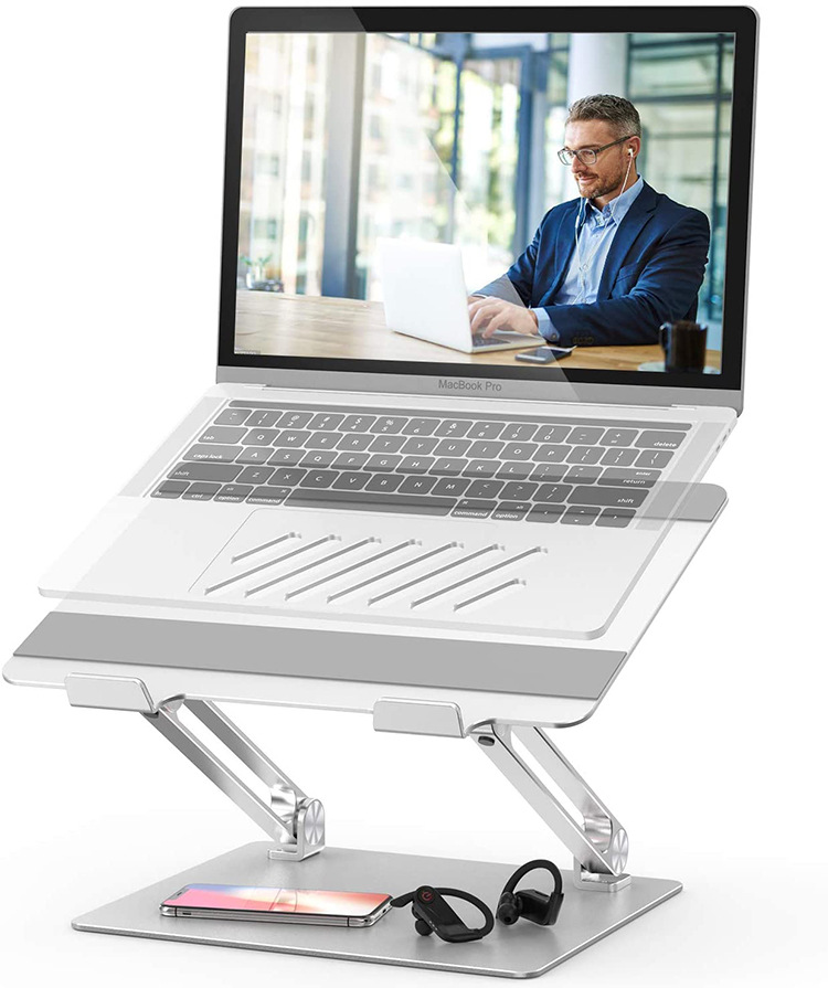 New Laptop Stand Aluminum Alloy Portable Lifting Base Folding Adjustable Cooling Desktop Bracket