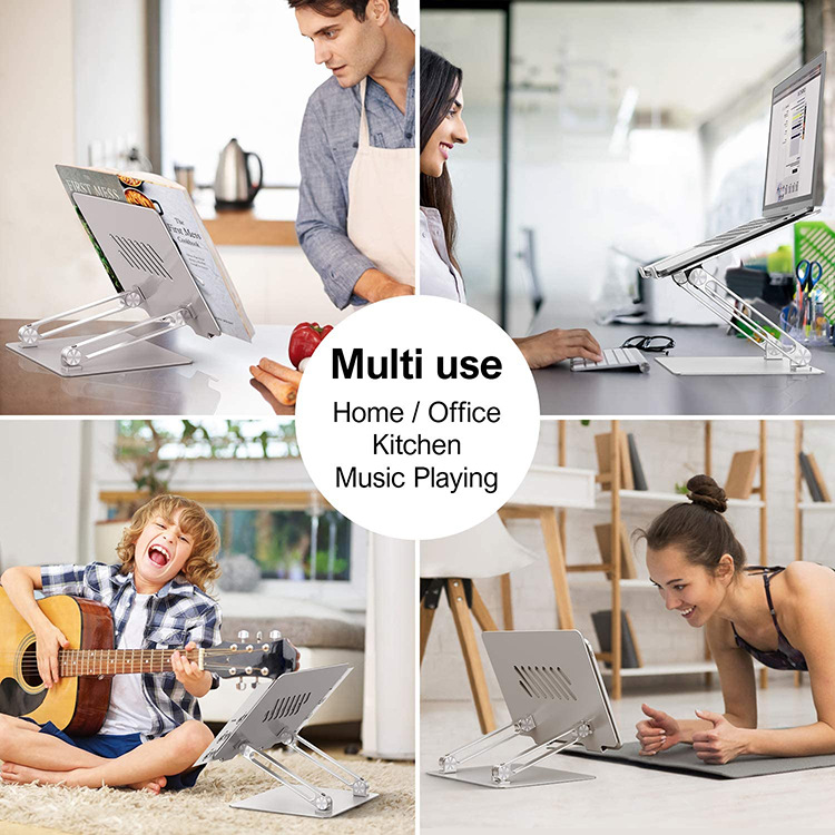 New Laptop Stand Aluminum Alloy Portable Lifting Base Folding Adjustable Cooling Desktop Bracket