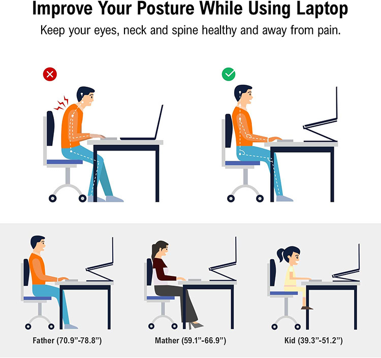 New Laptop Stand Aluminum Alloy Portable Lifting Base Folding Adjustable Cooling Desktop Bracket