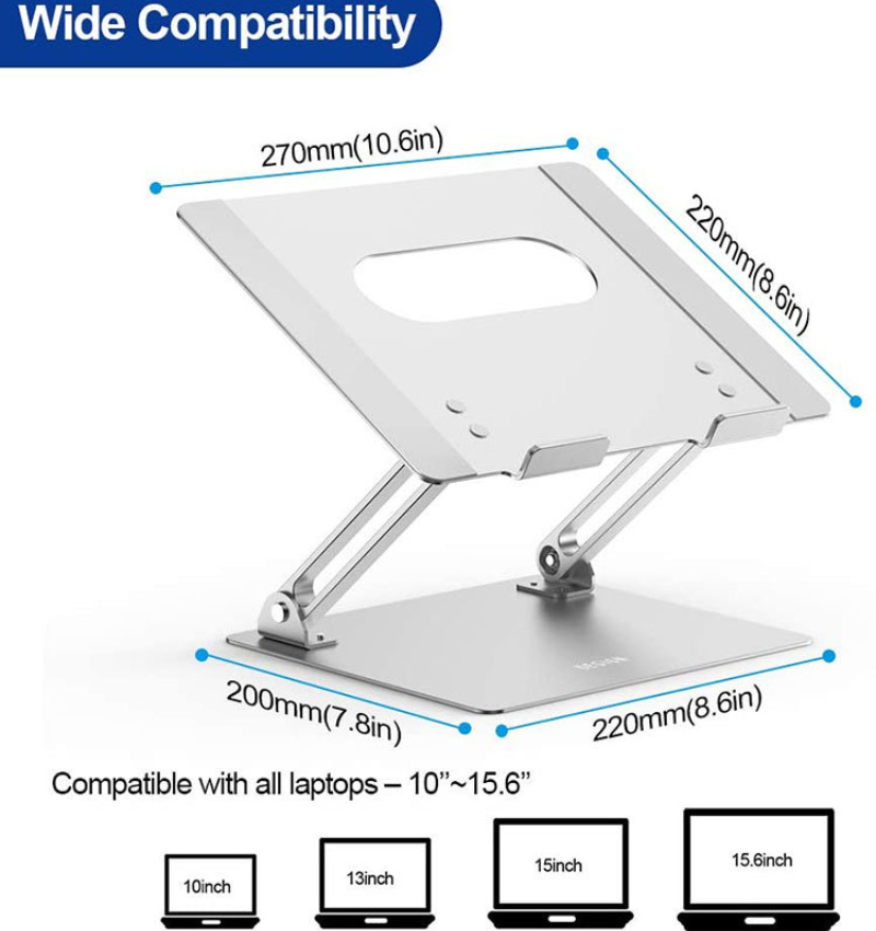 Aluminum Alloy Laptop Stand Office Convenient Folding Cooling Adjustable Lazy Height Lifting Base