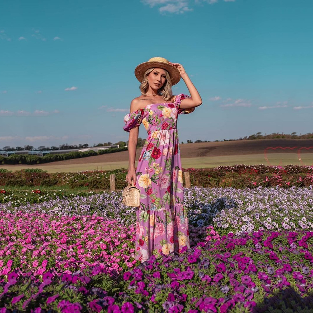 2022 Spring and summer new beauty dress sexy tube top long skirt exquisite printing temperament commuter dress long skirt