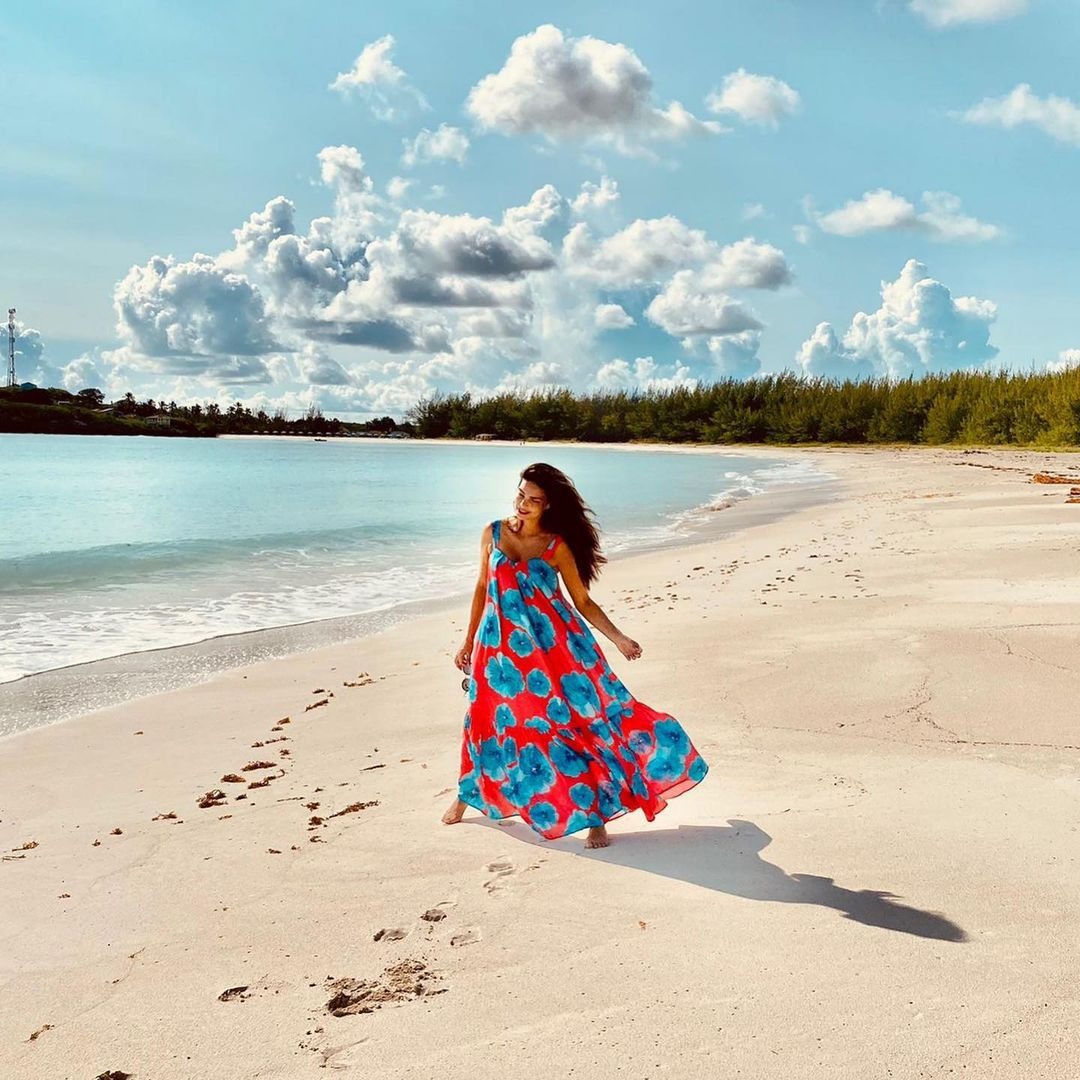2022 Summer New Sling Two Tone Dress Boho Skirt Print Sleeveless Dress