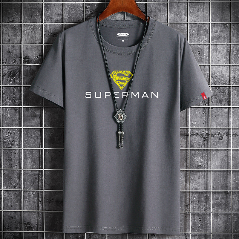 New summer men's t-shirt tide brand trend half-sleeved casual loose cotton short-sleeved top shirt