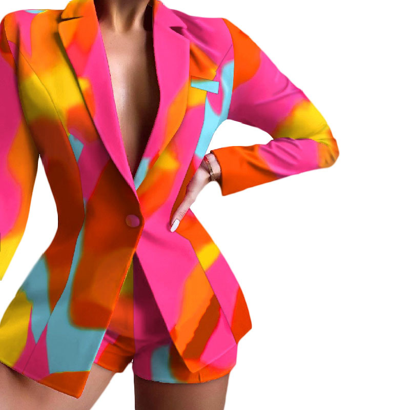 LN507 2022 Autumn and winter women's clothing temperament slim shorts two-piece suit