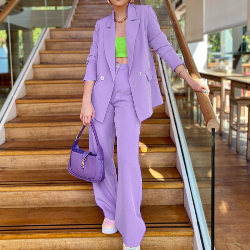 FD475 Women's clothing 2022 autumn new fashion long-sleeved small suit straight trousers suit