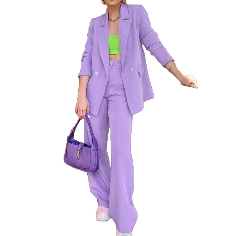 FD475 Women's clothing 2022 autumn new fashion long-sleeved small suit straight trousers suit
