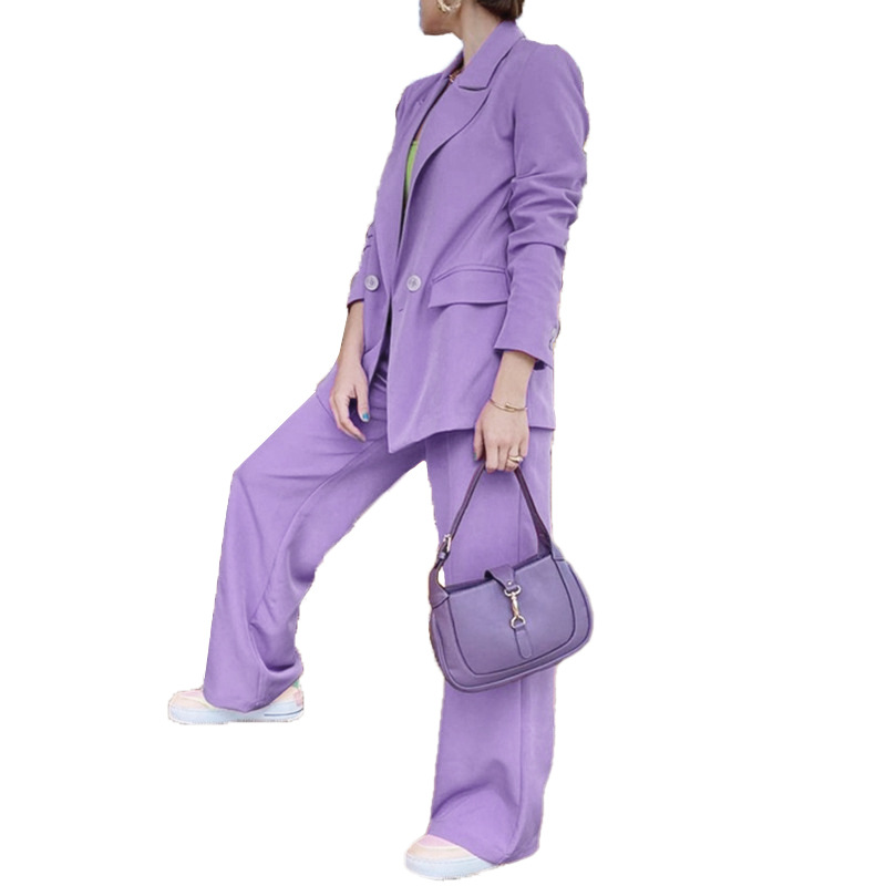 FD475 Women's clothing 2022 autumn new fashion long-sleeved small suit straight trousers suit
