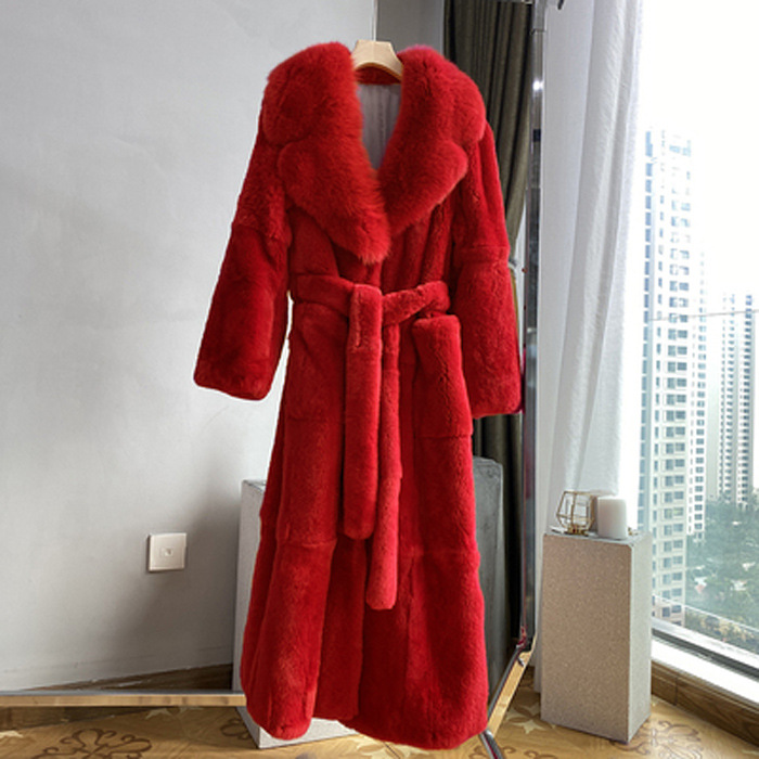 New imitation fur coat women's mid-length European station coat fashionable temperament loose large size coat