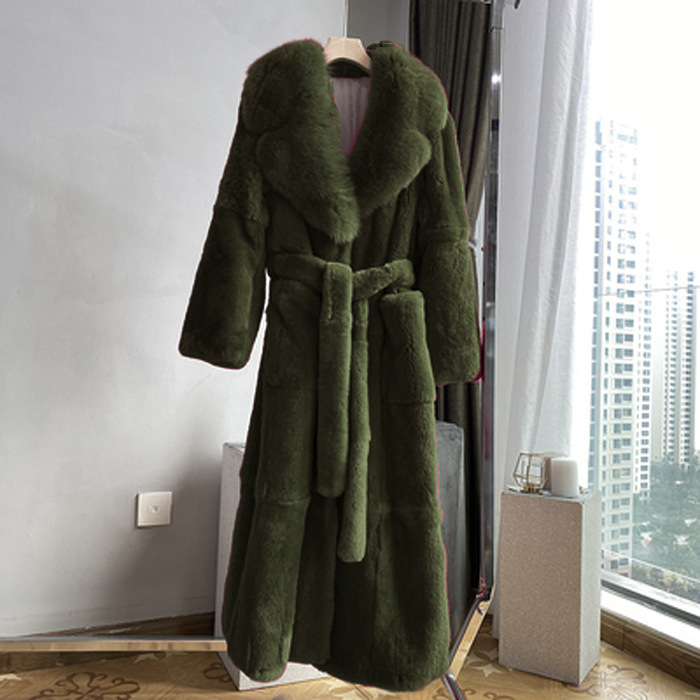 New imitation fur coat women's mid-length European station coat fashionable temperament loose large size coat