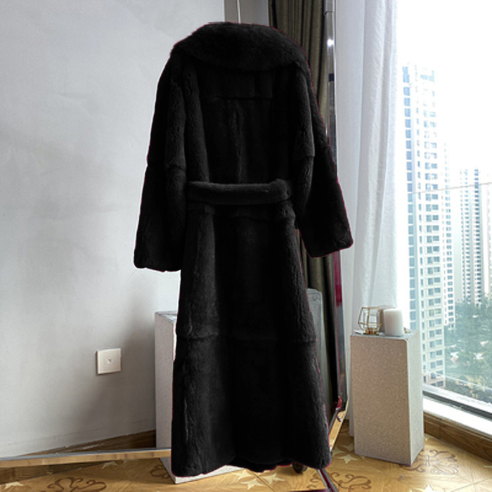 New imitation fur coat women's mid-length European station coat fashionable temperament loose large size coat