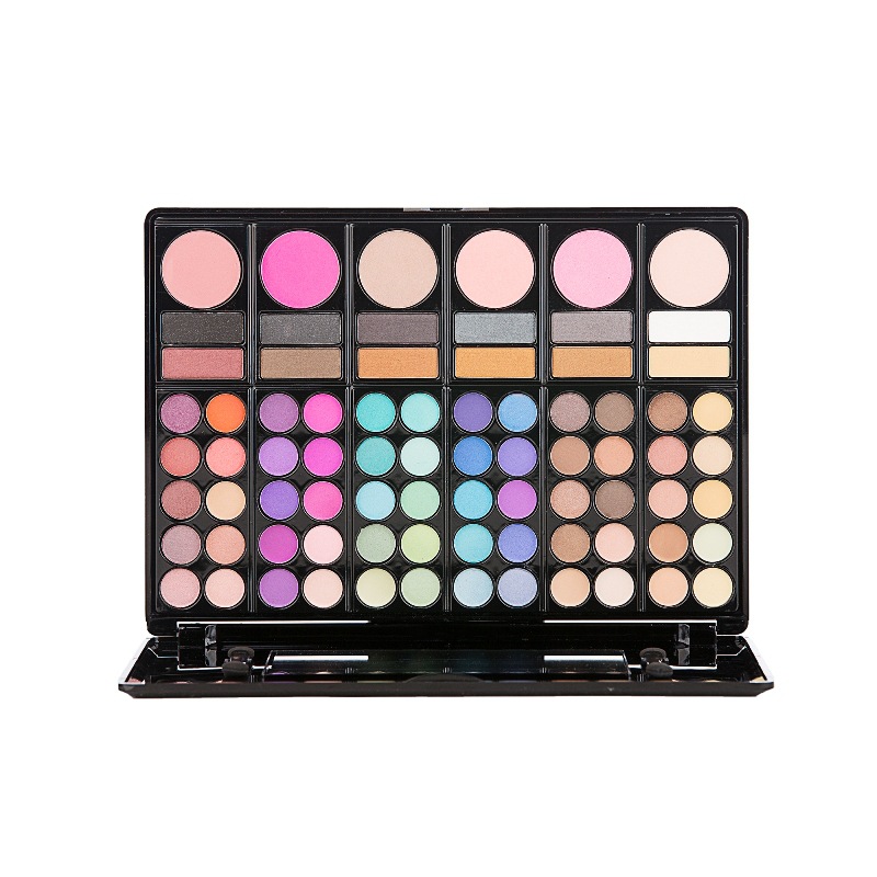 78 color eye shadow earth color pearlescent matte eye shadow plate lip gloss blush single layer makeup box full set eye shadow