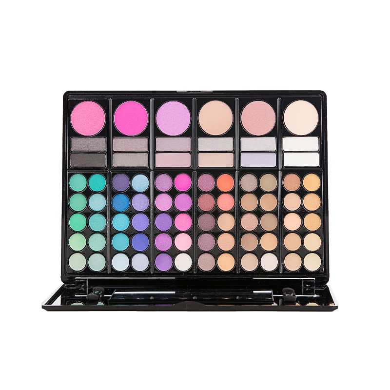 78 color eye shadow earth color pearlescent matte eye shadow plate lip gloss blush single layer makeup box full set eye shadow