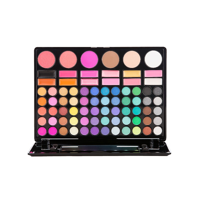 78 color eye shadow earth color pearlescent matte eye shadow plate lip gloss blush single layer makeup box full set eye shadow