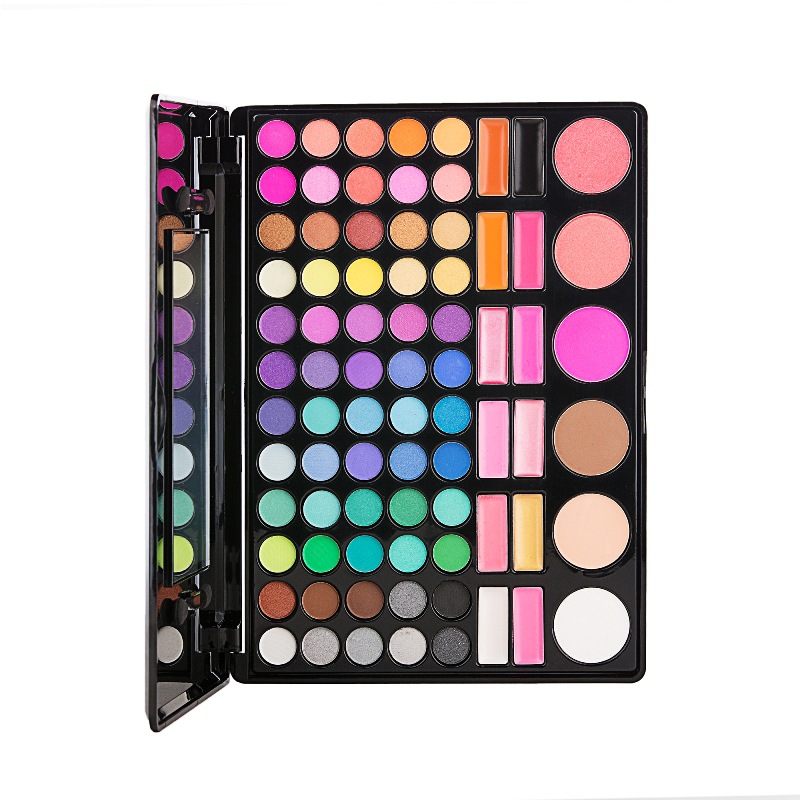 78 color eye shadow earth color pearlescent matte eye shadow plate lip gloss blush single layer makeup box full set eye shadow
