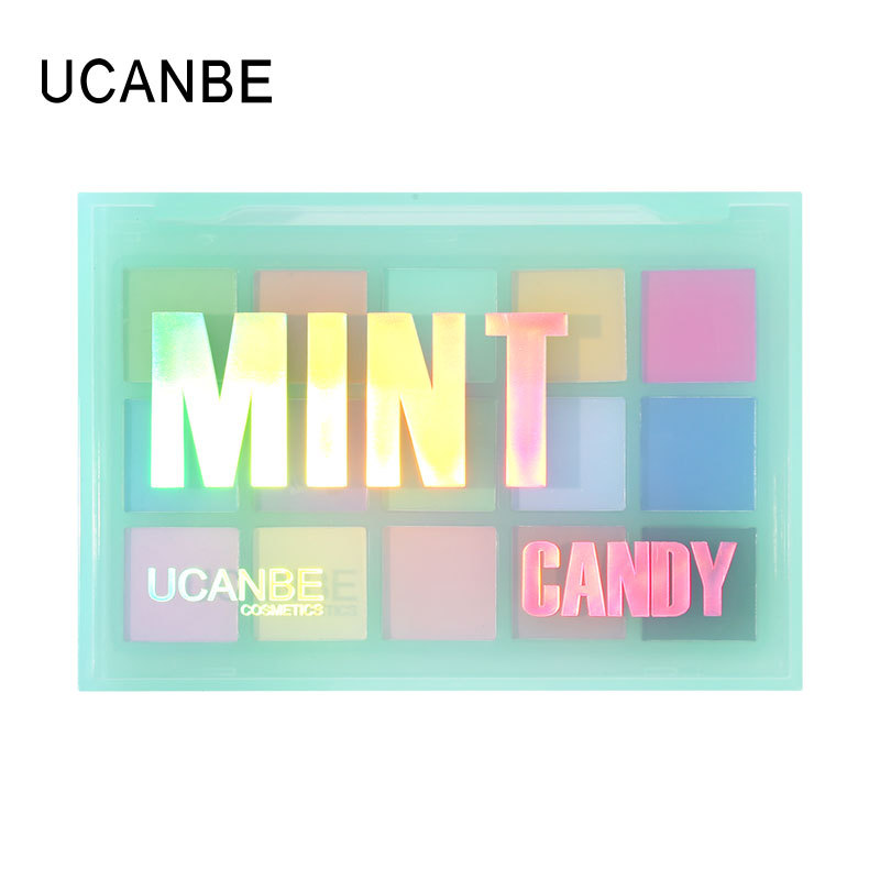 UCANBE Macaron 15 Color Eyeshadow Tray Color full matte Summer fresh neon makeup novice play makeup portable