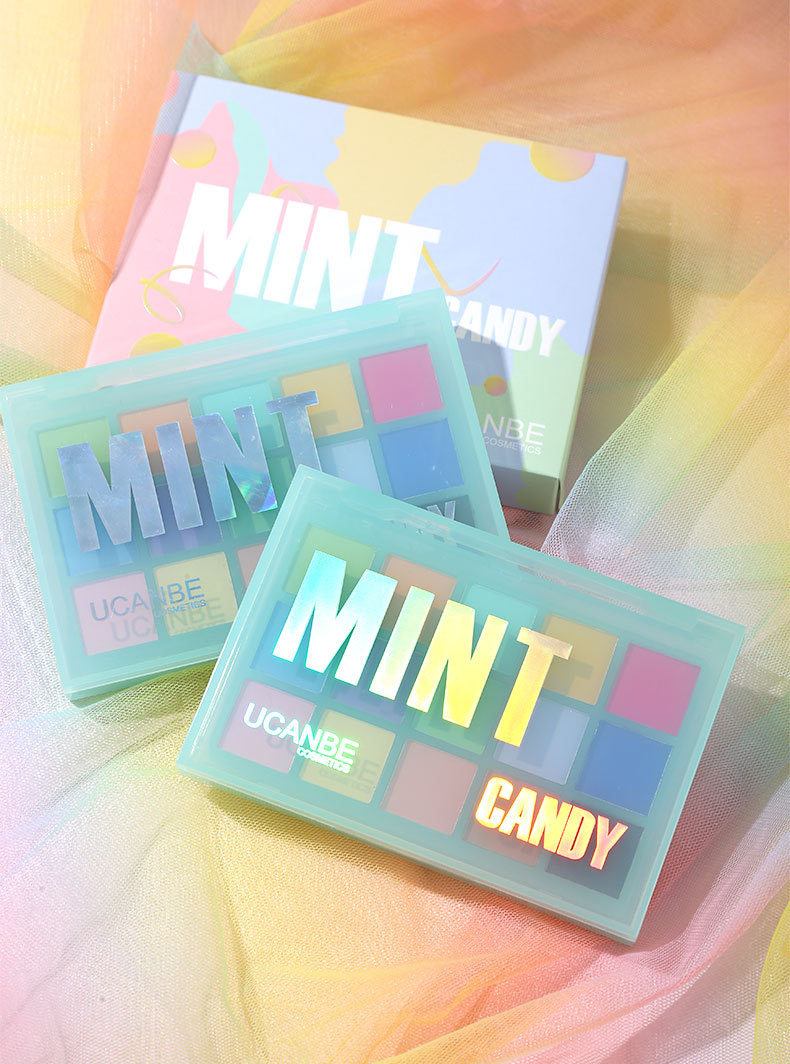 UCANBE Macaron 15 Color Eyeshadow Tray Color full matte Summer fresh neon makeup novice play makeup portable