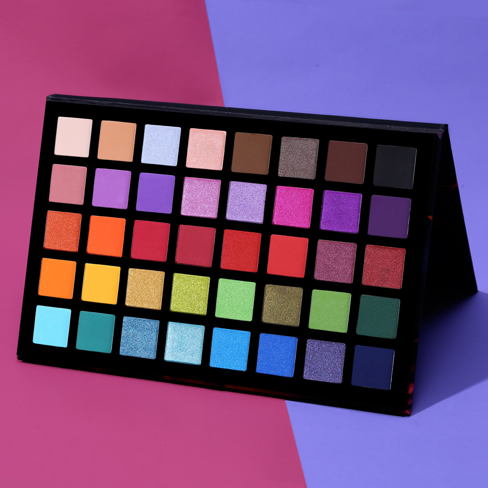 ucanbe 40 Color Spotlight Eye Shadow Tray Light matte Color Eye Shadow Tray European and American eye shadow cross border makeup