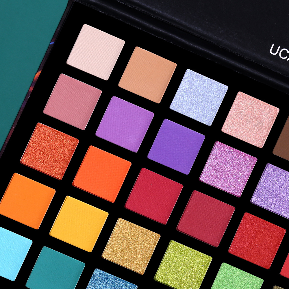 ucanbe 40 Color Spotlight Eye Shadow Tray Light matte Color Eye Shadow Tray European and American eye shadow cross border makeup