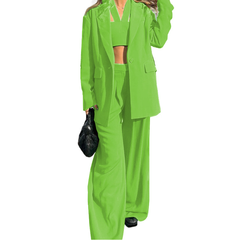 FD1068 spot 2022 autumn winter new fashion temperament long sleeve suit jacket casual pantsuit three-piece