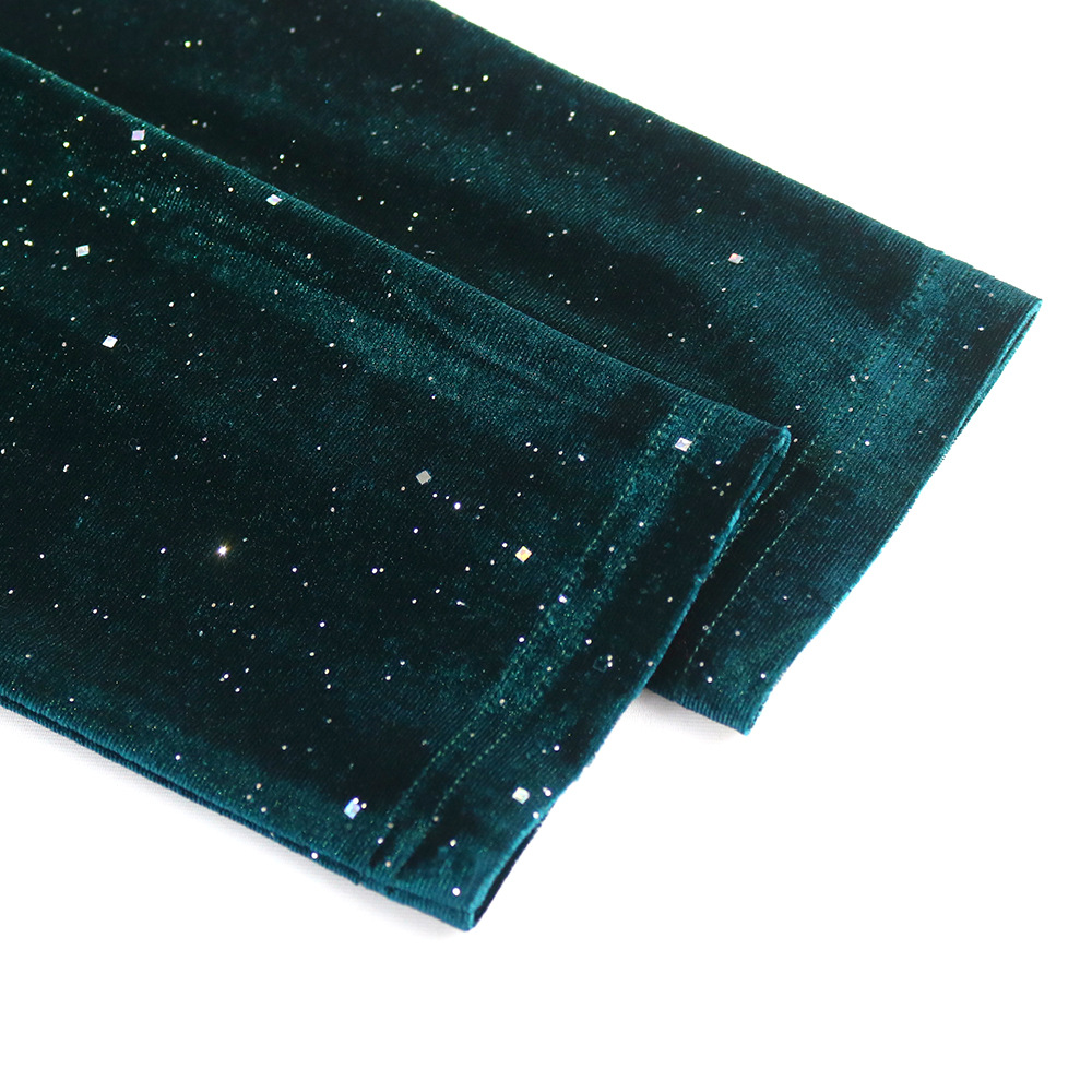 Fall/winter new sexy diagonal skirt velvet party dress sequin dress