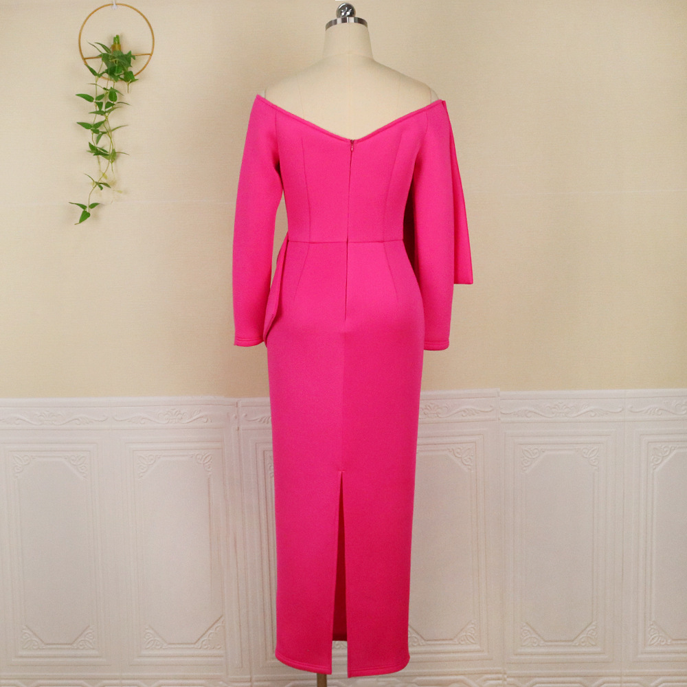 Sexy Deep V Bowknot High Waist Hip Wrap Party S-XXXL Large Women's Dress party dress