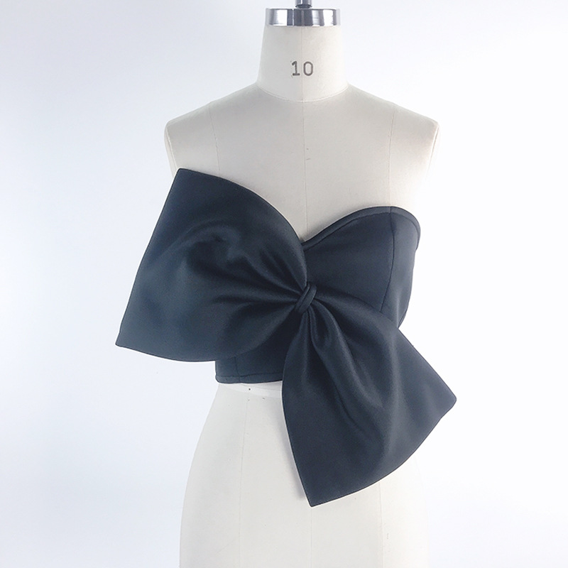 Sexy Bowknot Wrapped Chest Off Shoulder Versatile Blouse Shirt Women Tops clothes