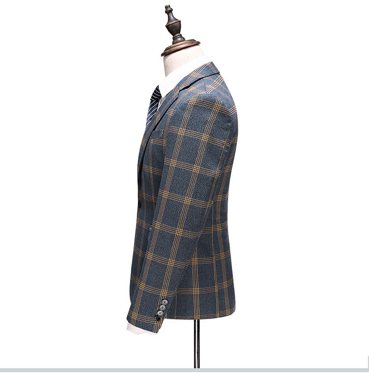 Man's Business Casual Suit Plus Size 4XL 5XL Slim Suit Wedding Clothes 3pcs Separate