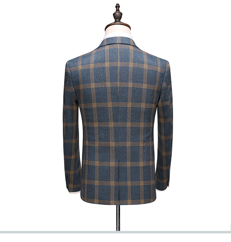 Man's Business Casual Suit Plus Size 4XL 5XL Slim Suit Wedding Clothes 3pcs Separate