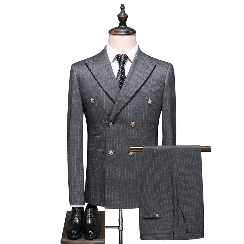 Men's suit foreign trde business coat 3pcs coat trousers and waistcoat 2xl 3xl 54/60