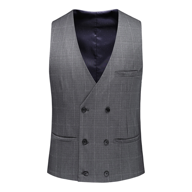 New Suit Slim and Handsome Bridegroom Wedding Dress Three Piece Suit Casual Large 6801