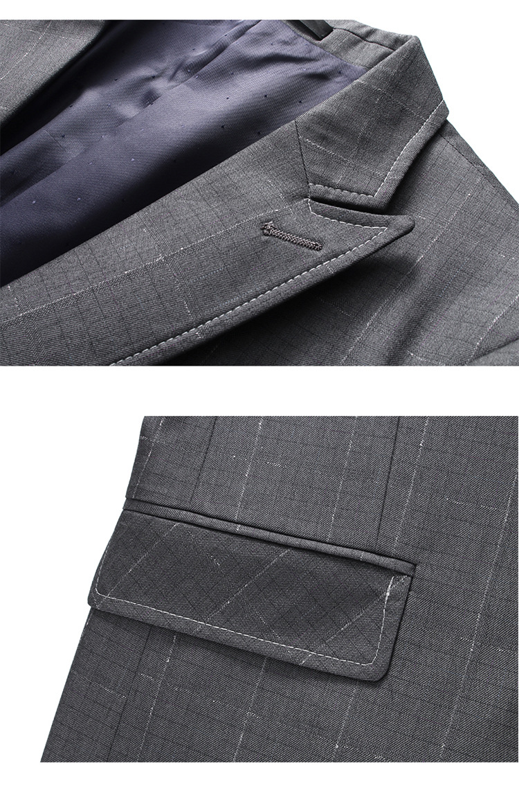 New Suit Slim and Handsome Bridegroom Wedding Dress Three Piece Suit Casual Large 6801
