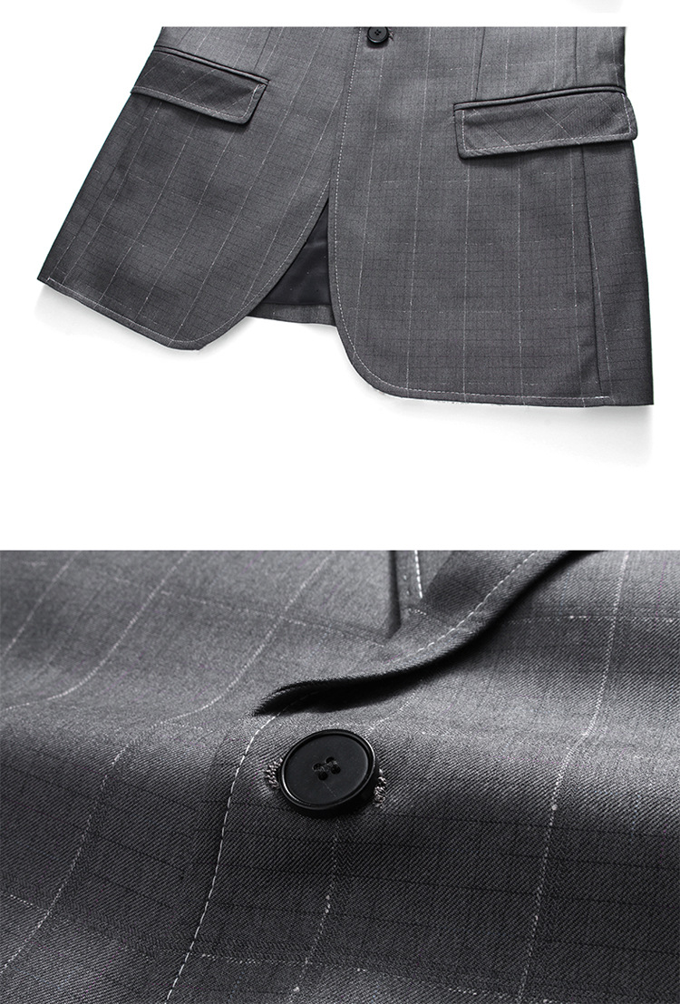New Suit Slim and Handsome Bridegroom Wedding Dress Three Piece Suit Casual Large 6801