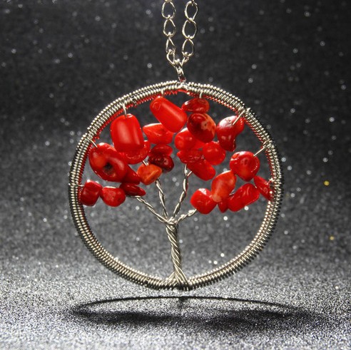 7 Chakra Reiki Tree Of Life Healing Gemstone Charms