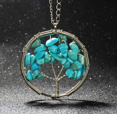 7 Chakra Reiki Tree Of Life Healing Gemstone Charms