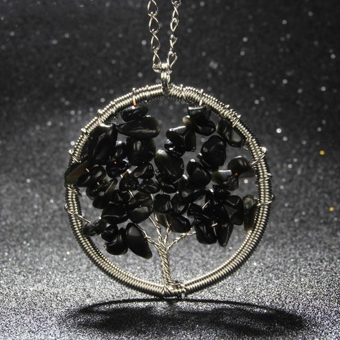 7 Chakra Reiki Tree Of Life Healing Gemstone Charms