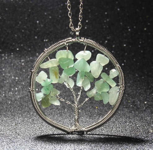 7 Chakra Reiki Tree Of Life Healing Gemstone Charms