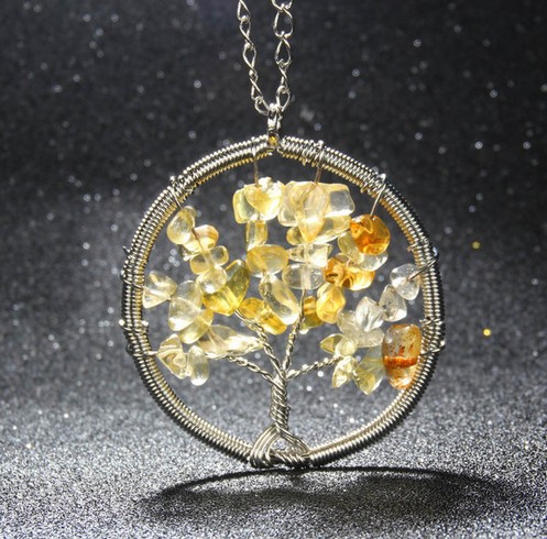 7 Chakra Reiki Tree Of Life Healing Gemstone Charms