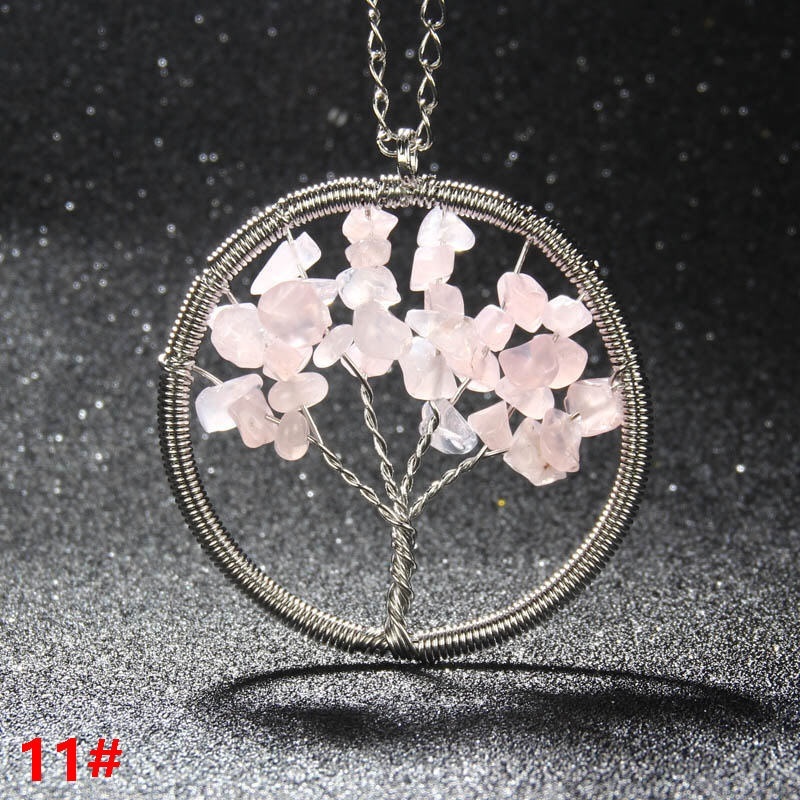 7 Chakra Reiki Tree Of Life Healing Gemstone Charms